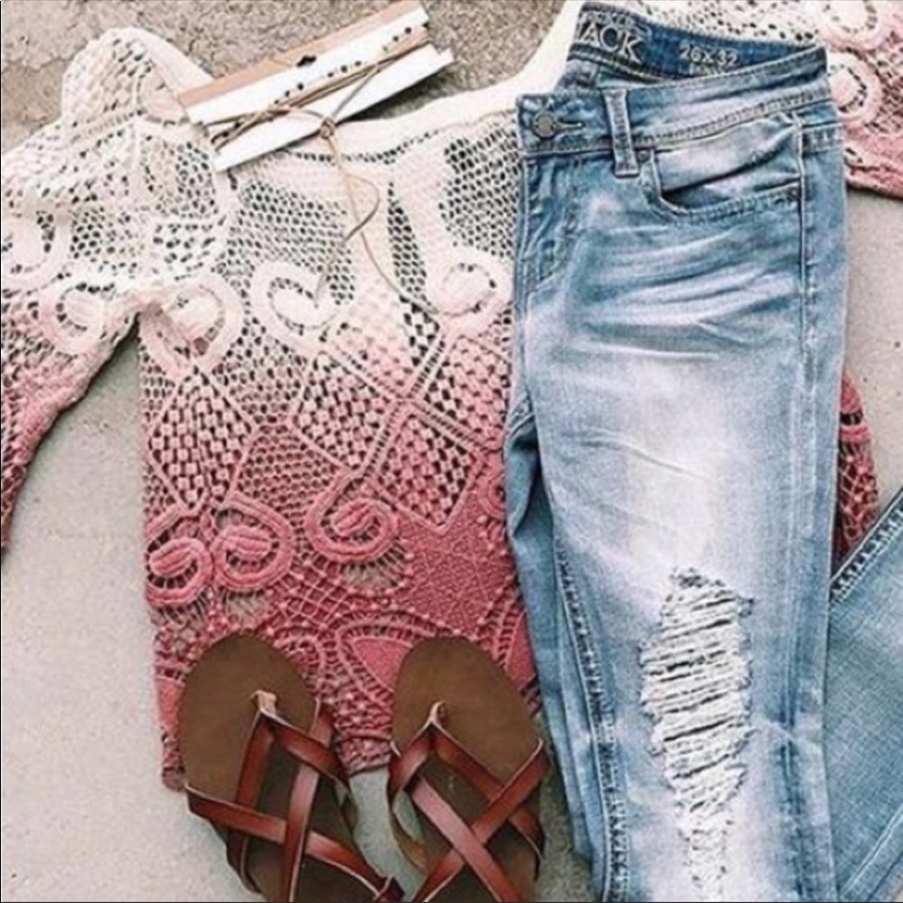 The Buckle - GIMMICKS CROCHET OMBRÉ TOP